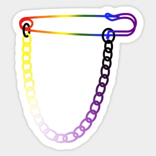 Non-Binary Queer Safety Pin Sticker